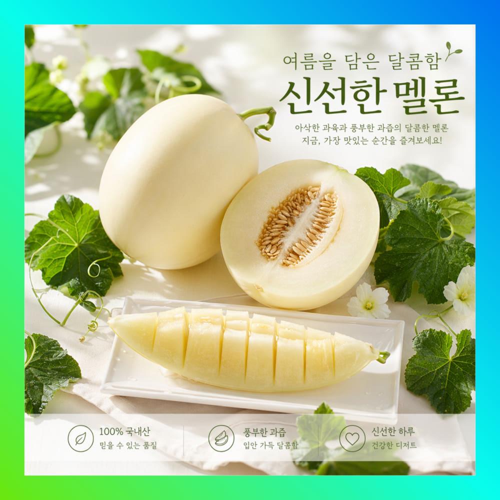 [설향메론] 적정 당도 프리미엄 메론 설향 멜론 3kg